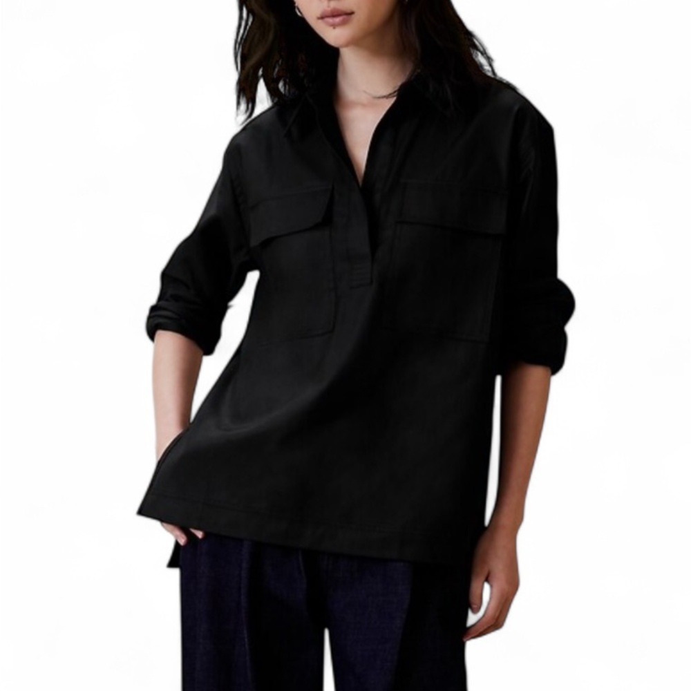 Banana Republic Double- Pocket Popover Blouse